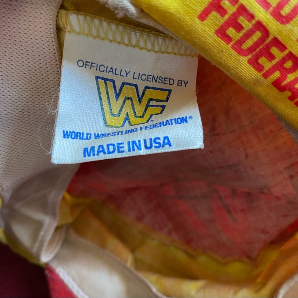 VTG 91’ WWF Hulk Hogan Hulkster Painters Cap hat. Elastic back. USA. 7.5”x 7” - Picture 8 of 14